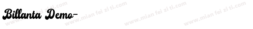 Billanta Demo字体转换